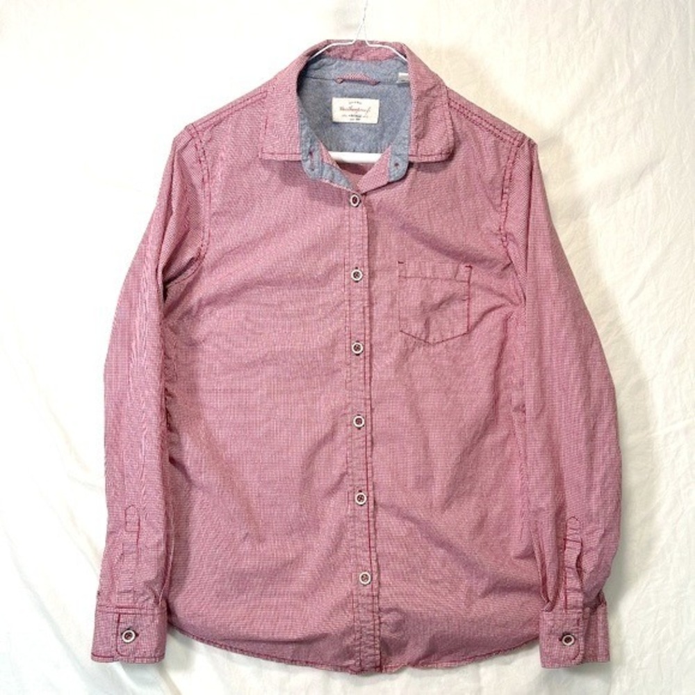 ORIGINAL WEATHERPROOF VINTAGE long sleeve red check women's button down size sm